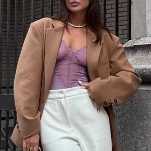 Women's Purple Lace Shapewear Top